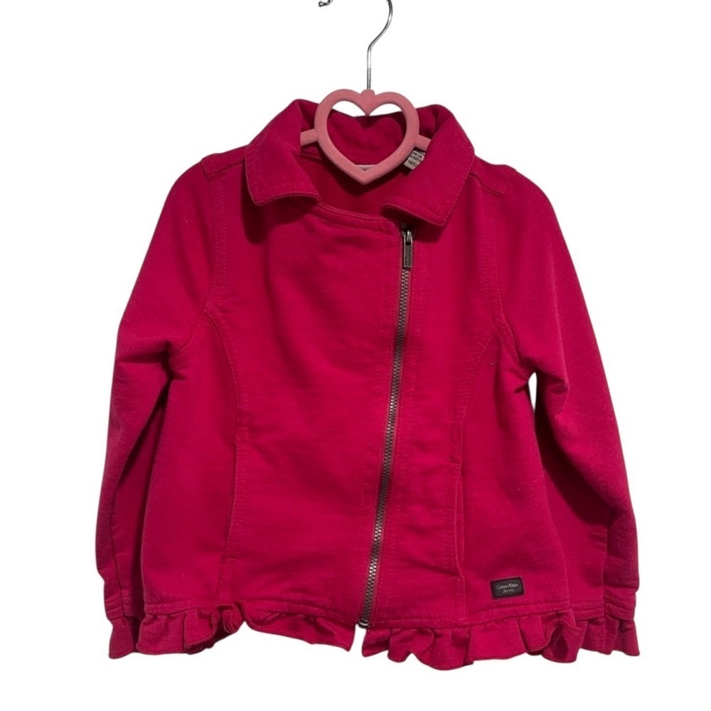 4/$20 Calvin Klein Jeans Kids Pink Spring Jacket Coat with Zipper